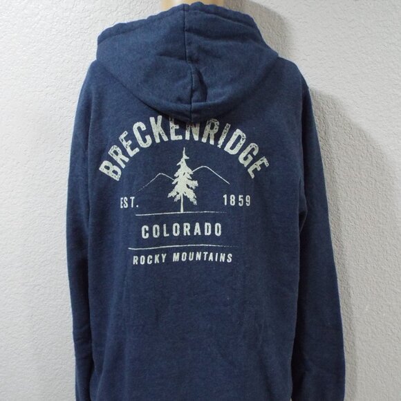 Tech Styles Men's Full Zip Breckenridge Hoodie Back Graphic Charcoal Size XL - Picture 6 of 11